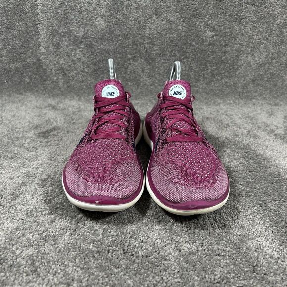 Nike Free Run Flyknit 2018 942839-600 Women Size 7.5 Raspberry Red Running Shoes - Picture 3 of 12